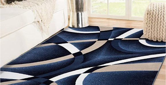 Navy Blue area Rugs Contemporary Persian area Rugs 2305 Modern Abstract area Rug Carpet, Navy / 5 X 7,2305 Navy 5×7