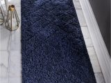 Navy Blue Bathroom Rug Runner Navy Blue 2 7 X 10 Lattice Shag Runner Rug