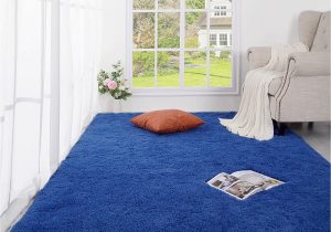 Navy Blue Childrens Rug Super soft Shaggy Rug Indoor Bedroom Silky Smooth Fluffy Non Slip …