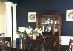 Navy Blue Dining Room Rug Dark and Moody Navy Blue Dining Room Reveal Dining Room