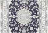 Navy Blue Floral area Rug Navy Blue Floral Nain Persian area Rug 6×8