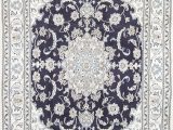 Navy Blue Floral Rug Navy Blue Floral Nain Persian area Rug 6×8