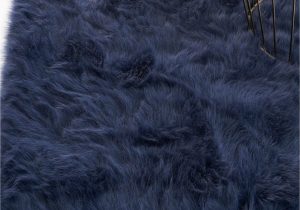 Navy Blue Fur area Rug Next Faux Sheepskin Rug Blue