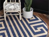 Navy Blue Geometric Rug Unique Loom athens Collection Geometric Casual Modern Border Navy Blue Round Rug 8 0 X 8 0