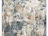 Navy Blue Grey and White area Rug Sisario Abstract Blue & Gray area Rug