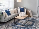 Navy Blue Rugs for Living Room 8 X 10 Arcadia Rug