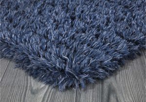 Navy Blue Shaggy Raggy Rug Mod-arte Silky Shag Collection area Rug Modern & Contemporary Style solid Color Design soft & Plush Navy Blue Living Room, Bedroom, …