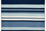Navy Blue Striped area Rug Tribeca Water Blue Striped Woven Indoor Outdoor Rug