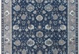 Navy Blue Wool Rug 100 Wool Hand Knotted Rug Navy Blue Gray Ivory Dark