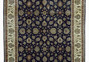 Navy Blue Wool Rug 8×10 E Of A Kind Cangelosi Hand Knotted Tabriz Navy 8 X 10 Wool area Rug