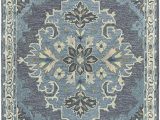 Navy Blue Wool Rug 8×10 Rizzy Home Resonant Collection Wool area Rug 8 X 10 Dark Gray Blue Gray Gray Blue Natural Ivory Central Medallion