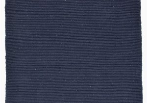 Navy Blue Woven Rug solid Navy Blue Flatweave Eco Cotton Rug Hook & Loom