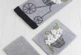 Non Slip Bathroom Rug Sets Delton Rectangle Non Slip Floral Piece Bath Rug Set