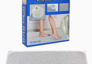 Non Slip Bathroom Rugs for Elderly 2x Anti Slip Loofah Shower Rug Bathroom Bath Mat Carpet Water Drains Non Slip