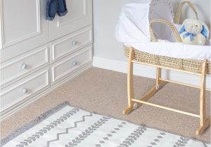 Non toxic area Rug for Baby Grey Striped Scandi Nursery Rug for Baby Boy or Girl Room
