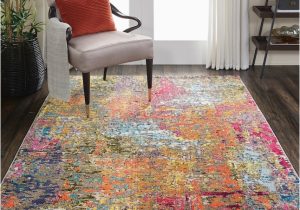 Nourison Celestial Abstract Colorful area Rug Nourison Celestial 5 X 8 Sunset Indoor Abstract area Rug In the …