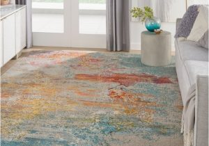 Nourison Celestial Abstract Colorful area Rug Nourison Celestial 8 X 10 Sealife Indoor Abstract Bohemian …