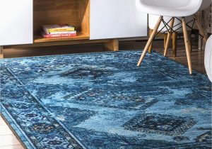 Nuloom Blue area Rug Nuloom Lavonna Distressed Blue Tribal Rug 60 X 200 Cm