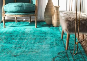 Nuloom Blue Overdyed Rug Nuloom Turquoise Vintage Inspired Overdyed Dire1d area Rug