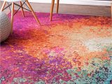 Nuloom Handmade Bold Abstract Floral Wool area Rug Chromacb28 Abstract Seascape Rug