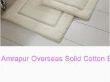 Off White Bathroom Rugs Amrapur Overseas solid Cotton Bath Mat 34 In X 21 In Cotton