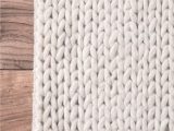 Off White Wool area Rug Nuloom F White Hand Woven Chunky Woolen Cable Cb01 area