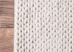 Off White Wool area Rug Nuloom F White Hand Woven Chunky Woolen Cable Cb01 area