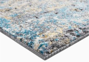 Omie Abstract Modern Turquoise area Rug Omie Abstract Turquoise area Rug-7’6″x10’5″