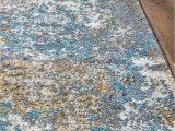 Omie Abstract Modern Turquoise area Rug Persian Rugs 6490 Turquoise 2 X 7 Abstract Modern area Rug