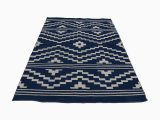 One Kings Lane area Rugs One Kings Lane Blue and White Flat-weave Rug