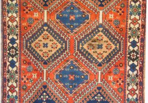 Orange and Blue Persian Rug Rug M134 Yalameh Rugs oriental Persian Rug