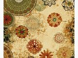 Orange and Green area Rug Derlyum Anti Bacterial Floral Tufted Yellow orange Green area Rug
