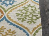Orange and Green area Rug Terra Collection Hand Tufted area Rug In Cream Blue Green