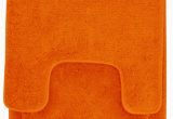 Orange Bath Rug Set Hailey 3 Piece Bathroom Rug Set Bath Mat Contour Rug toilet Seat Lid Cover orange