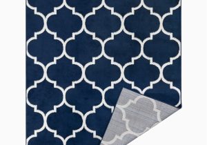 Ottomanson Royal Collection Contemporary Moroccan Trellis Design area Rug Ottomanson Royal 5 X 7 Blue Indoor area Rug at Lowes.com