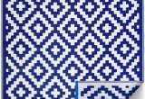 Outdoor Blue and White Rug Fh Home Indoor Outdoor Recycled Plastic Floor Mat Rug Reversible Weather & Uv Resistant Aztec Blue & White 6 Ft X 9 Ft