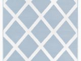 Outdoor Blue and White Rug Lightweight Reversible Diamond Light Blue White Indoor Outdoor area Rug