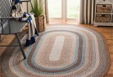 Oval area Rugs 9 X 12 Safavieh Braided Collection 9′ X 12′ Oval Brown/multi Brd313a Handmade Country Cottage Reversible area Rug