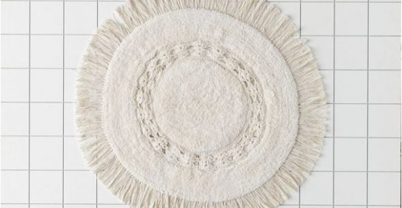 Oversized Round Bathroom Rugs Raine Crochet Round Bath Mat In 2020