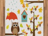 Owl area Rug for Nursery Amazon Lunarable Nursery area Rug Cartoon Style Print