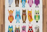 Owl area Rug for Nursery Amazon Lunarable Owl area Rug Group Of Nursery Cartoon