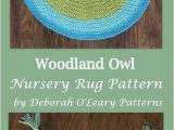 Owl area Rug for Nursery Crochet Pattern Woodland Owl Crochet Rug Pattern Nursery