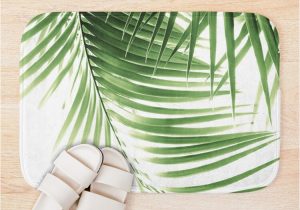 Palm Leaf Bath Rug Palm Leaves Green Vibes 9 Tropical Decor Art Bath Mat
