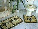 Palm Tree Bathroom Rug Set Amazon Com 3 Pieces Tropical Green Palm Tree Bathroom