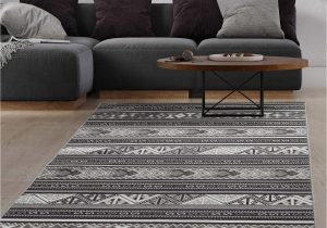 Patel Dark Gray area Rug Antep Rugs Alfombras Non-skid (non-slip) 8×10 Rubber Backing Moroccan Geometric Low Profile Pile Indoor area Rugs (black, 8′ X 10’3″)