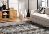 Patel Dark Gray area Rug Dark Gray Banded Abacus and Stripes area Rug