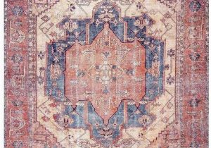 Peach and Blue Persian Rug World Market Nuloom Transitional Leslie Rug