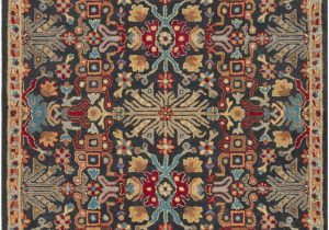 Peach and Blue Persian Rug World Market Pewitt southwestern Hand Tufted Wool Peach Charcoal area Rug