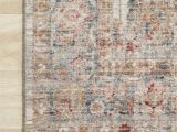 Peach and Blue Persian Style Chenille Oasis area Rug Cle 02 Color Ivory Ocean Size 11 6" X 15 7"