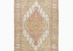 Peach and Blue Persian Style Chenille Oasis area Rug Safina Rug Blush